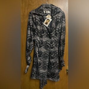 Hopeless Romantic black lace coat NWT